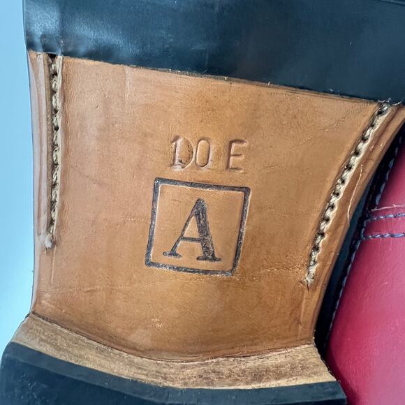 Adelante Show Co. Red Merida Chelsea Boots Leather Ankle Booties - Picture 4 of 7